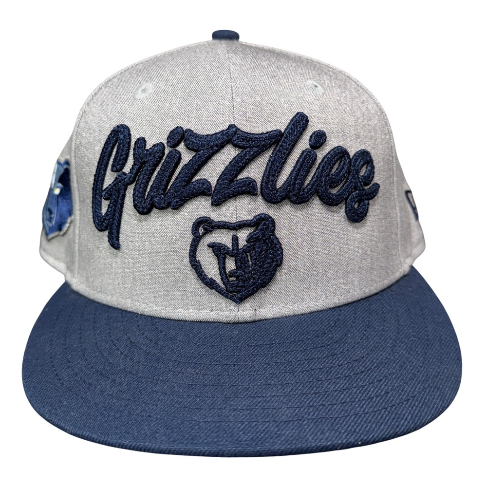 New Era 9FIFTY Hat Mens OSFM Grey Navy Memphis Grizzlies 2020 NBA Draft Snapback
